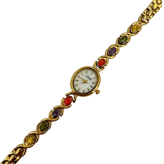 Autumn colours gemstones watch