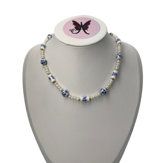 Porcelian ricepearls necklace