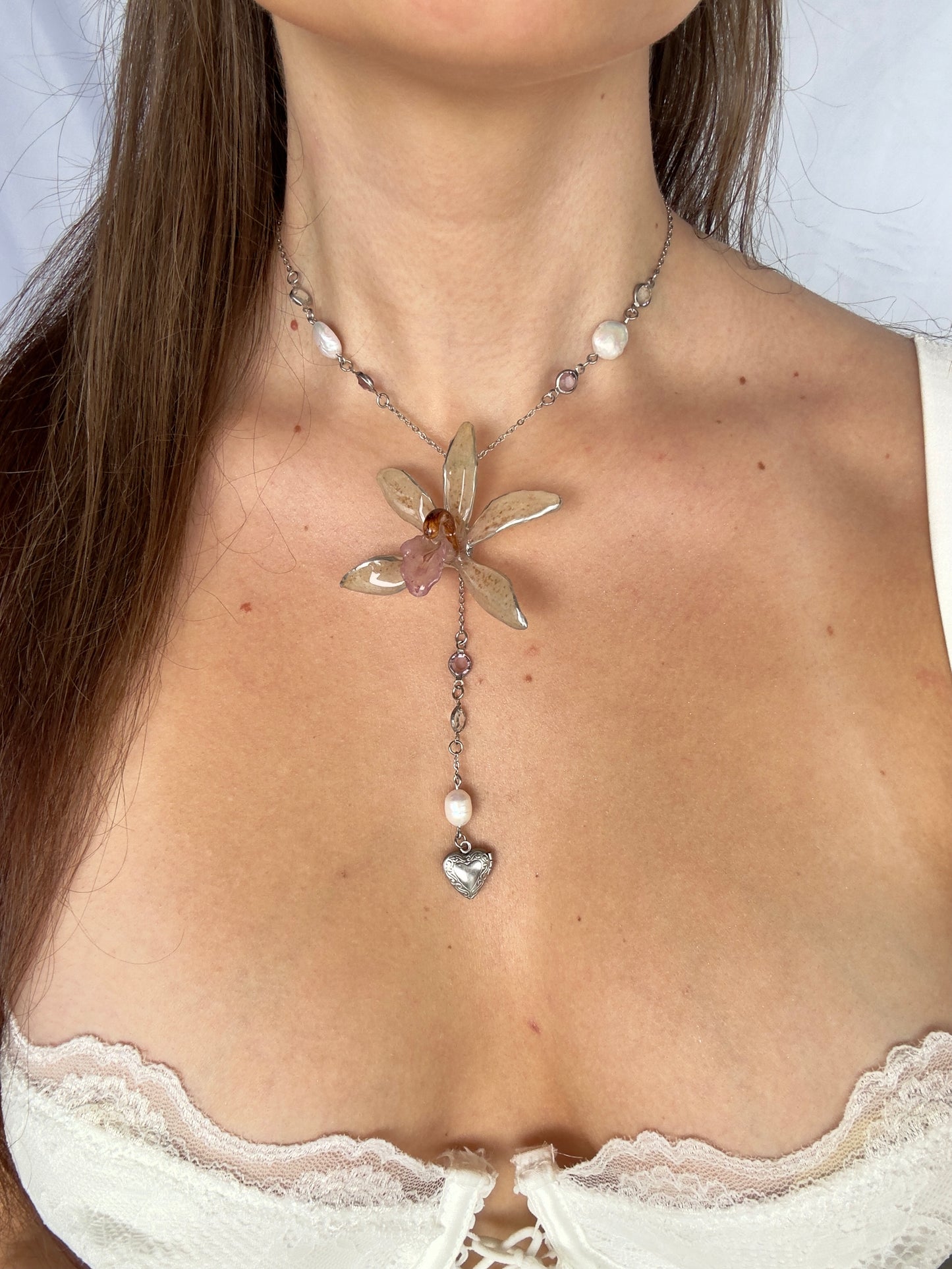 Whisper of the Fae orchid necklace