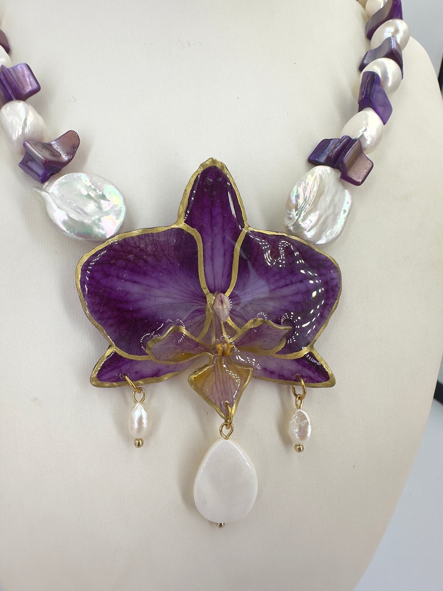 Purple mermaid summer necklace