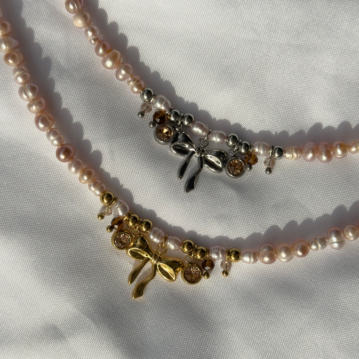 Autumn Amber charm necklace