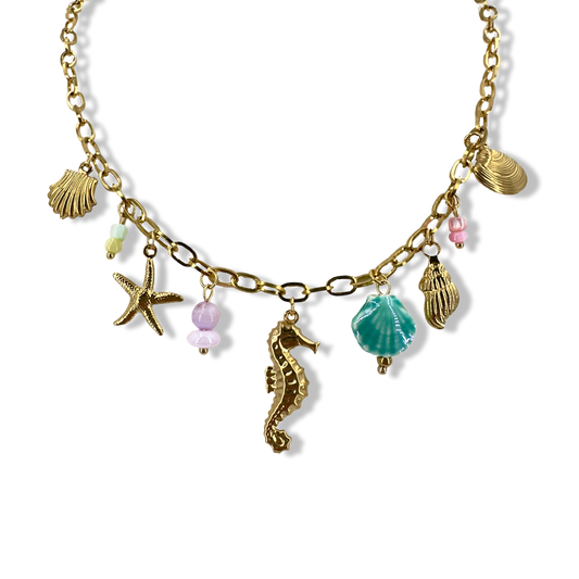 Colourfull seahorse beads necklace
