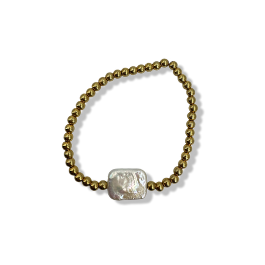 Baroque pearl beaded bracelet