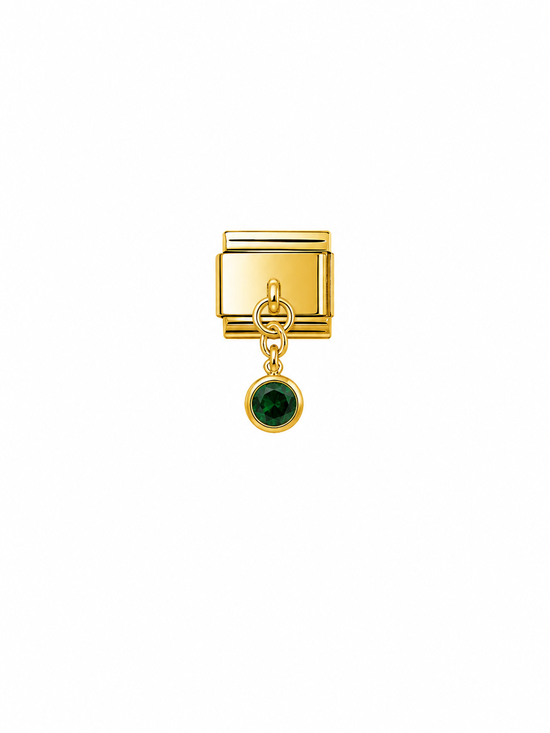 Simple stone pendant italian charm