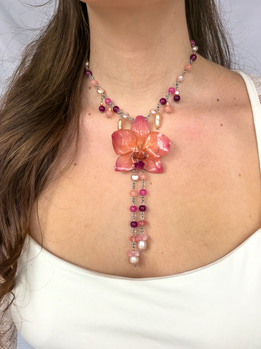 Sirenia orchid necklace
