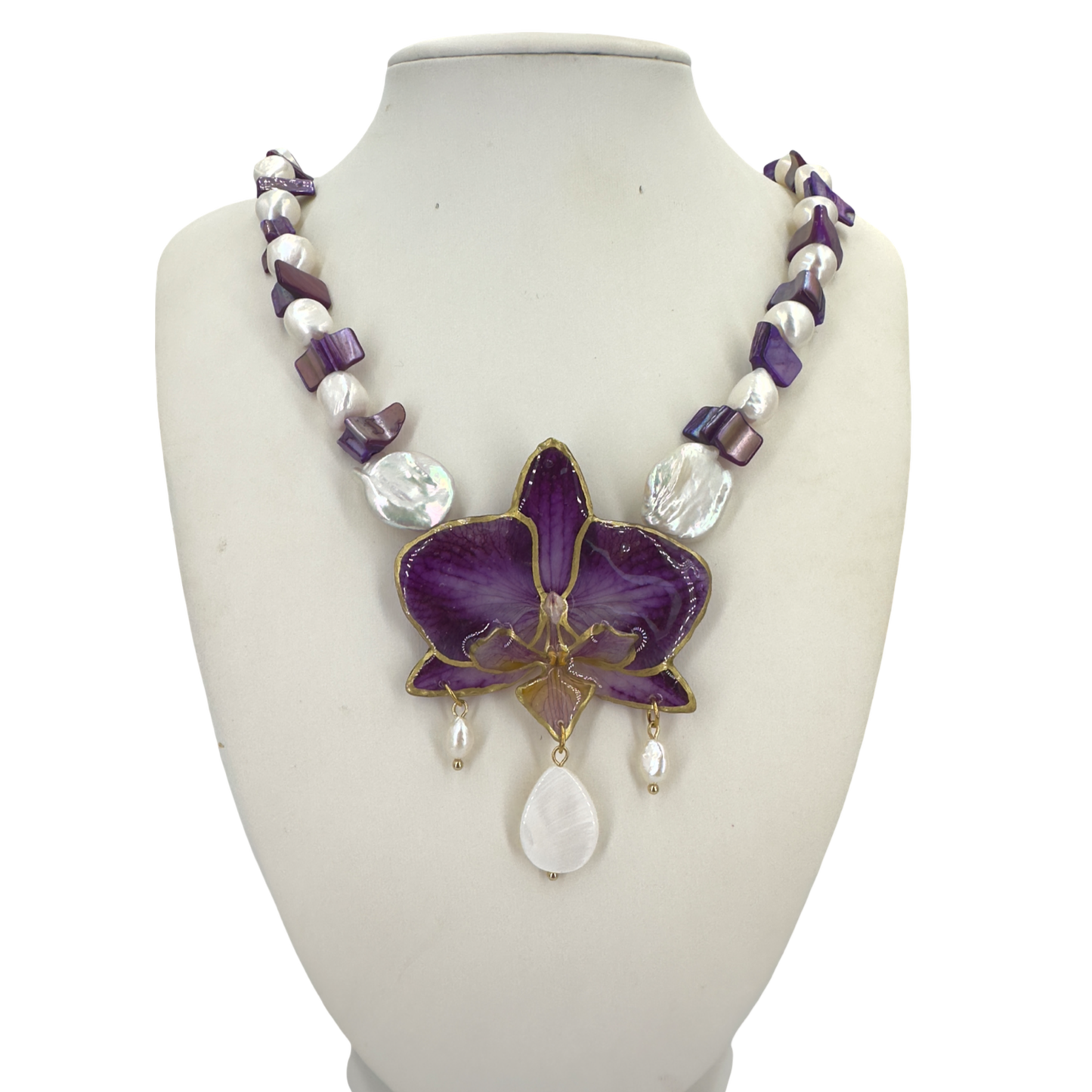 Purple mermaid summer necklace