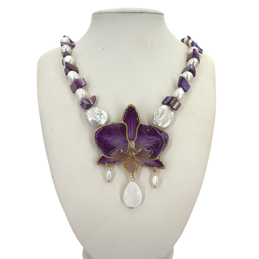 Purple mermaid summer necklace