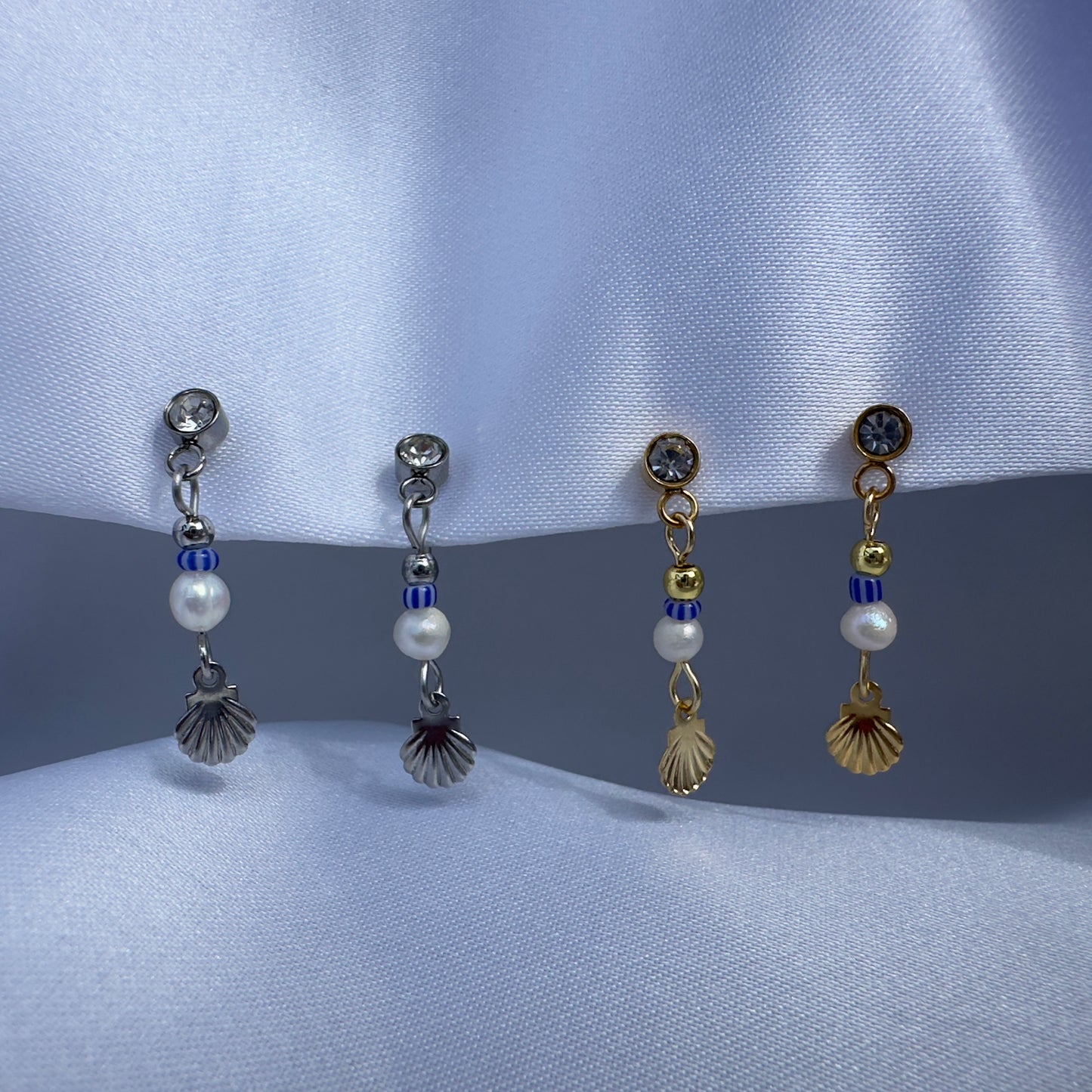 Minimalistic shells summer earrings