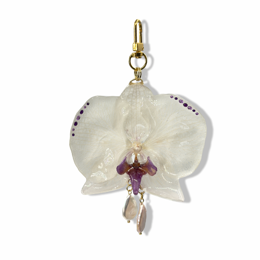 Ophelia orchid bag charm