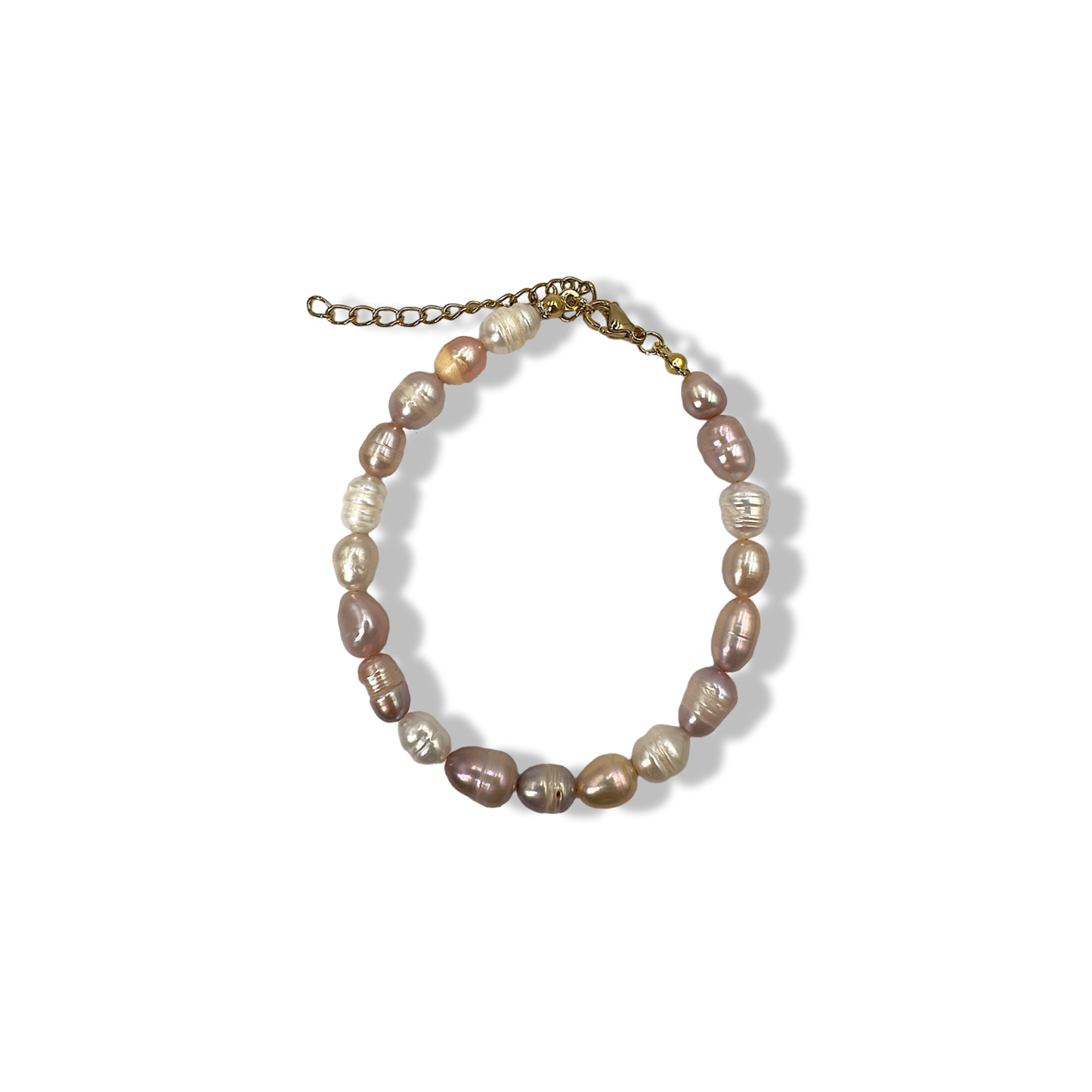 Mixed colours ricepearl bracelet