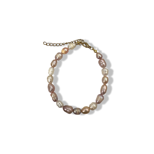 Mixed colours ricepearl bracelet