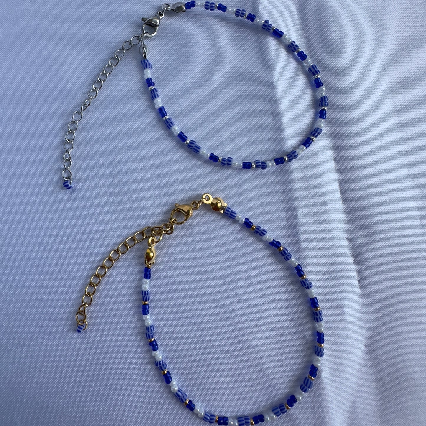 Minimalistic blue see beach bracelet