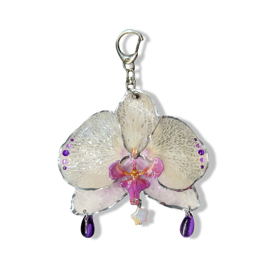 Sunset star orchid bag charm