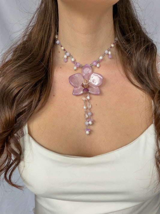 Annaliese orchid necklace