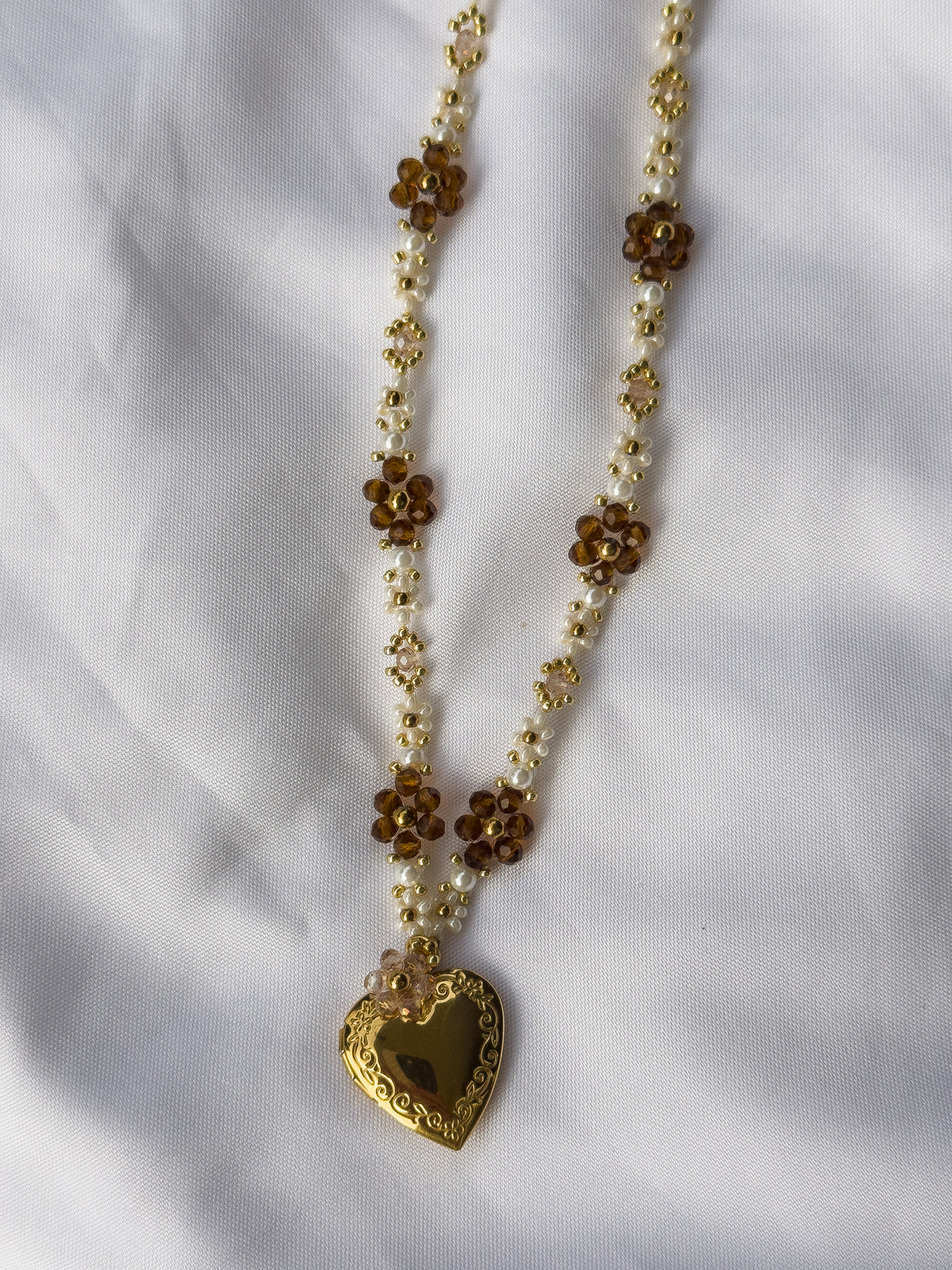 Magical flower autumn amulet necklace