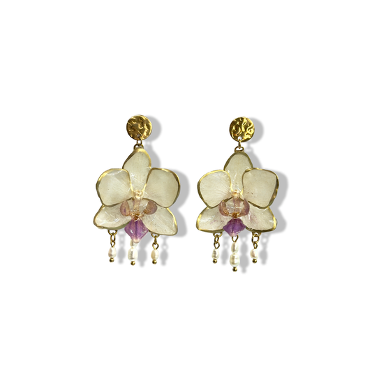 Vileria orchid earrings