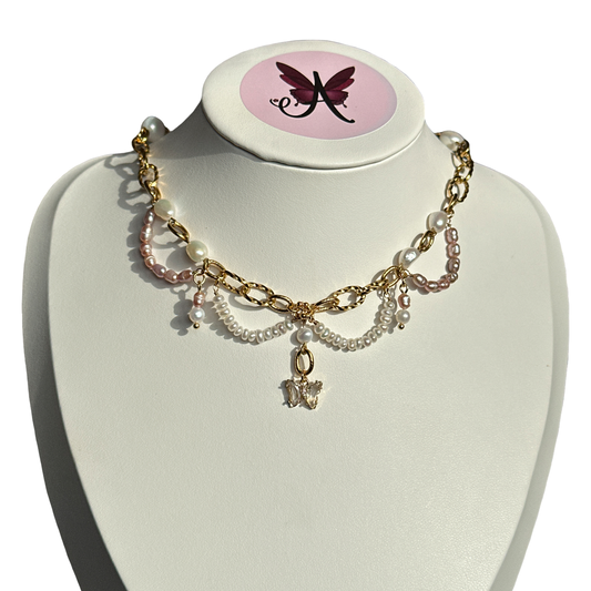 Butterfly aurora pearl necklace (LIMITED EDITION)