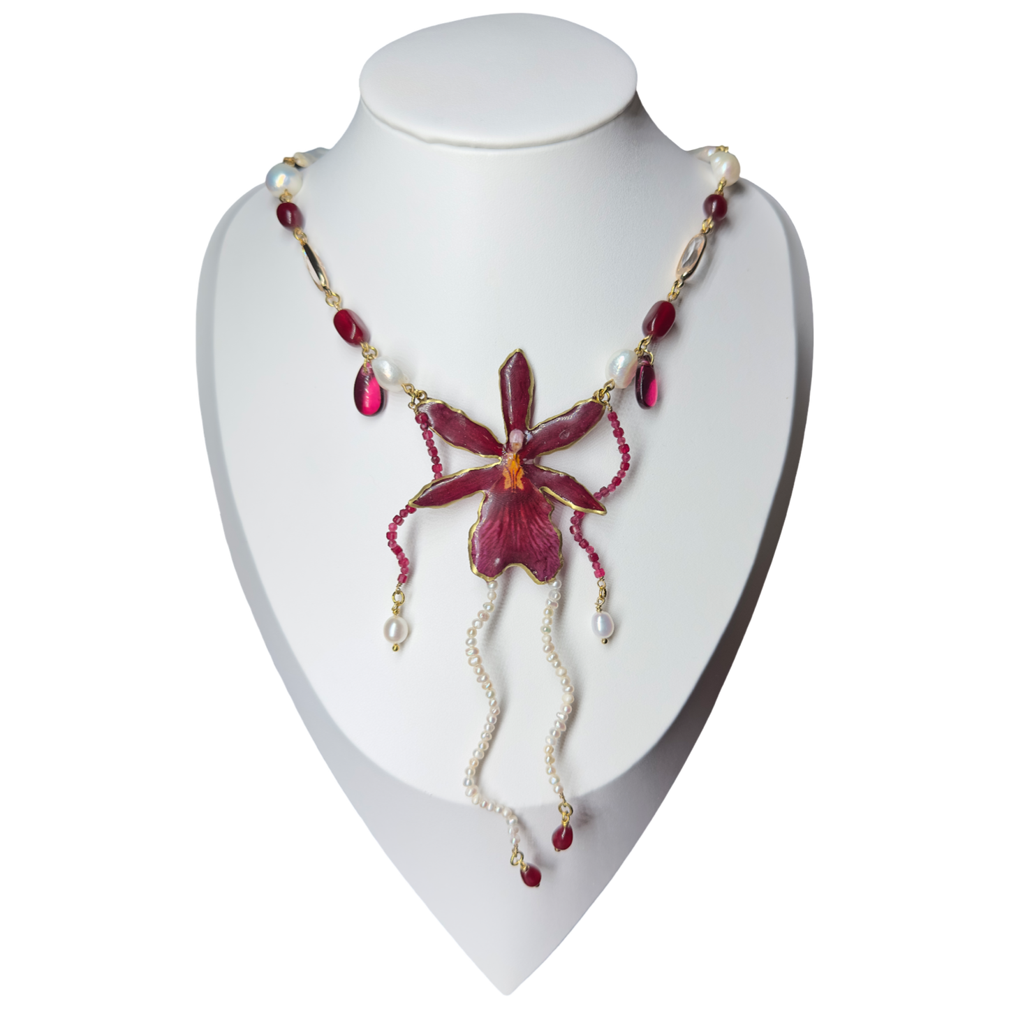 Orchid secret bloom necklace