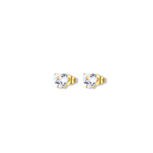 Sparkly heart princess earrings