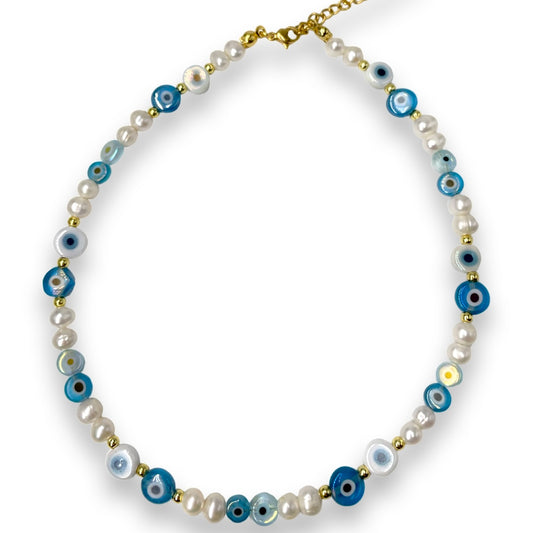 Blue lagoon perlet necklace