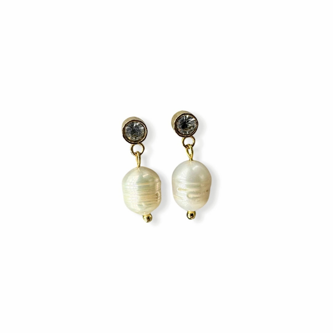 Ricepearl diamond earrings