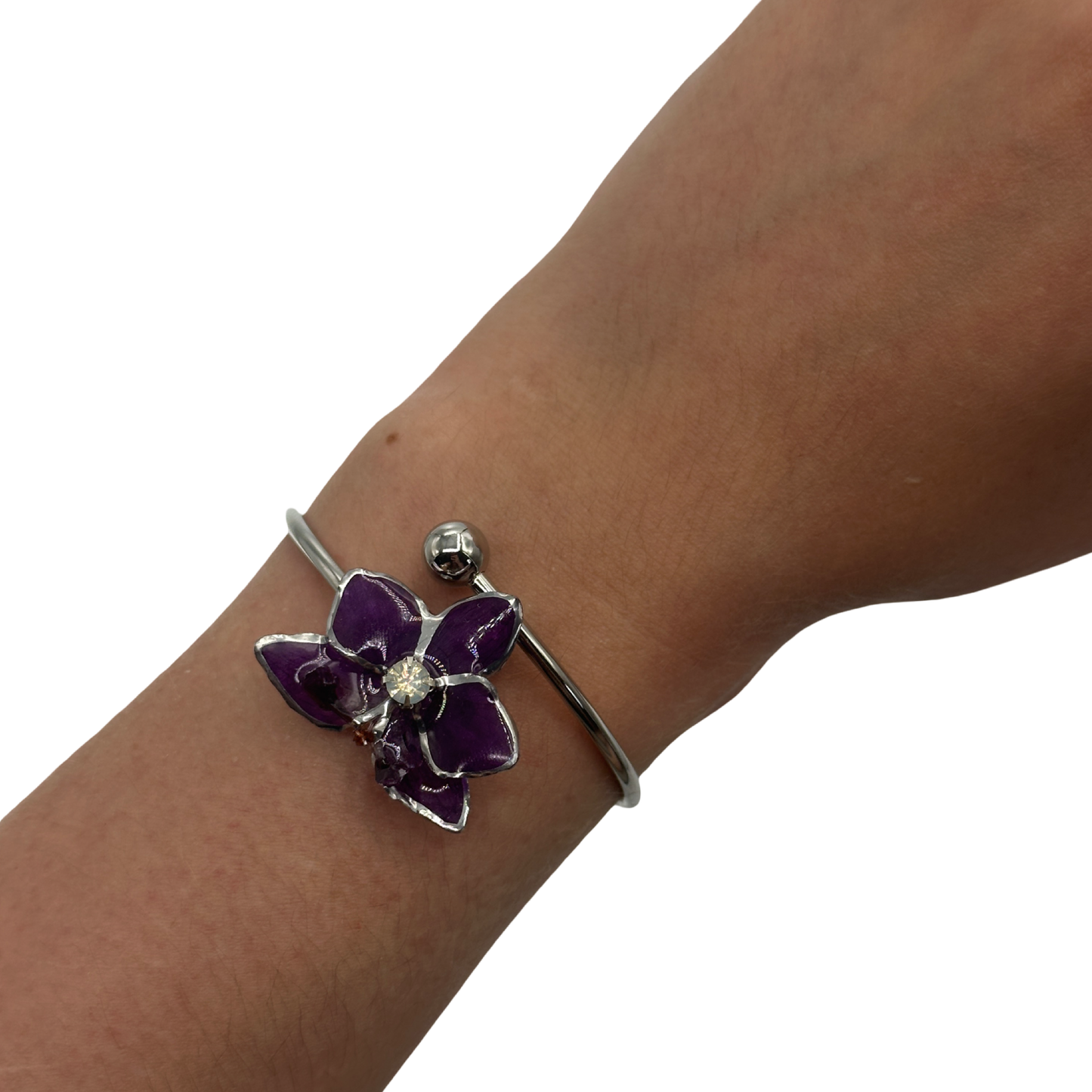 Mystical purple orchid bangle