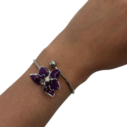 Mystical purple orchid bangle