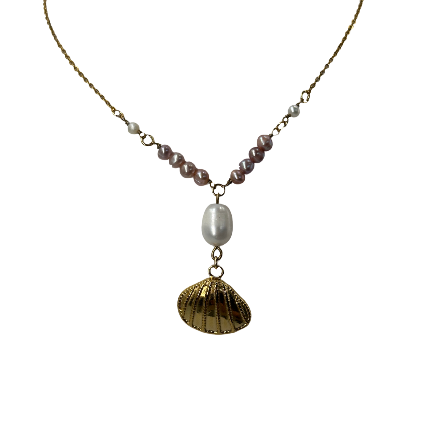 Mermaid shell pearly necklace