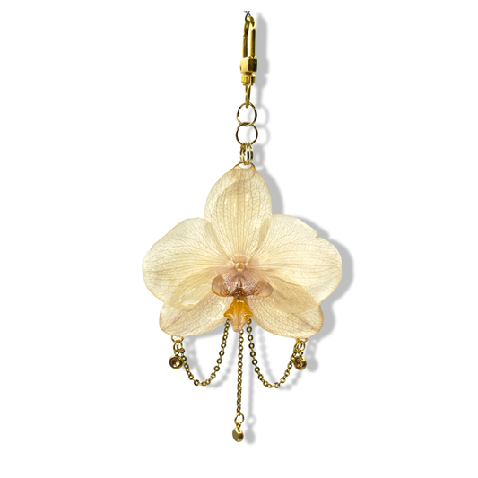 Mariele orchid bag charm