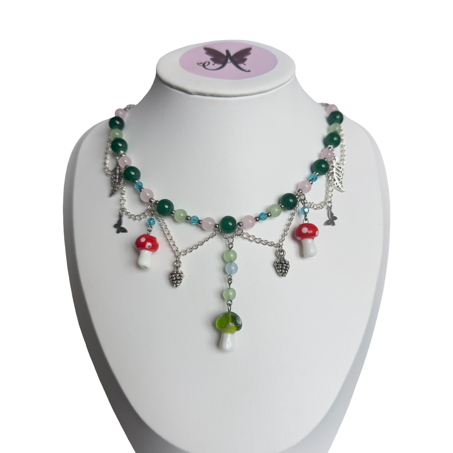 Forest mushroom necklace