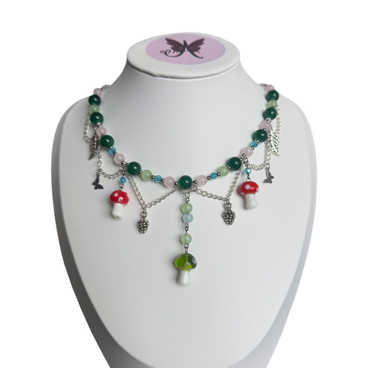 Forest mushroom necklace