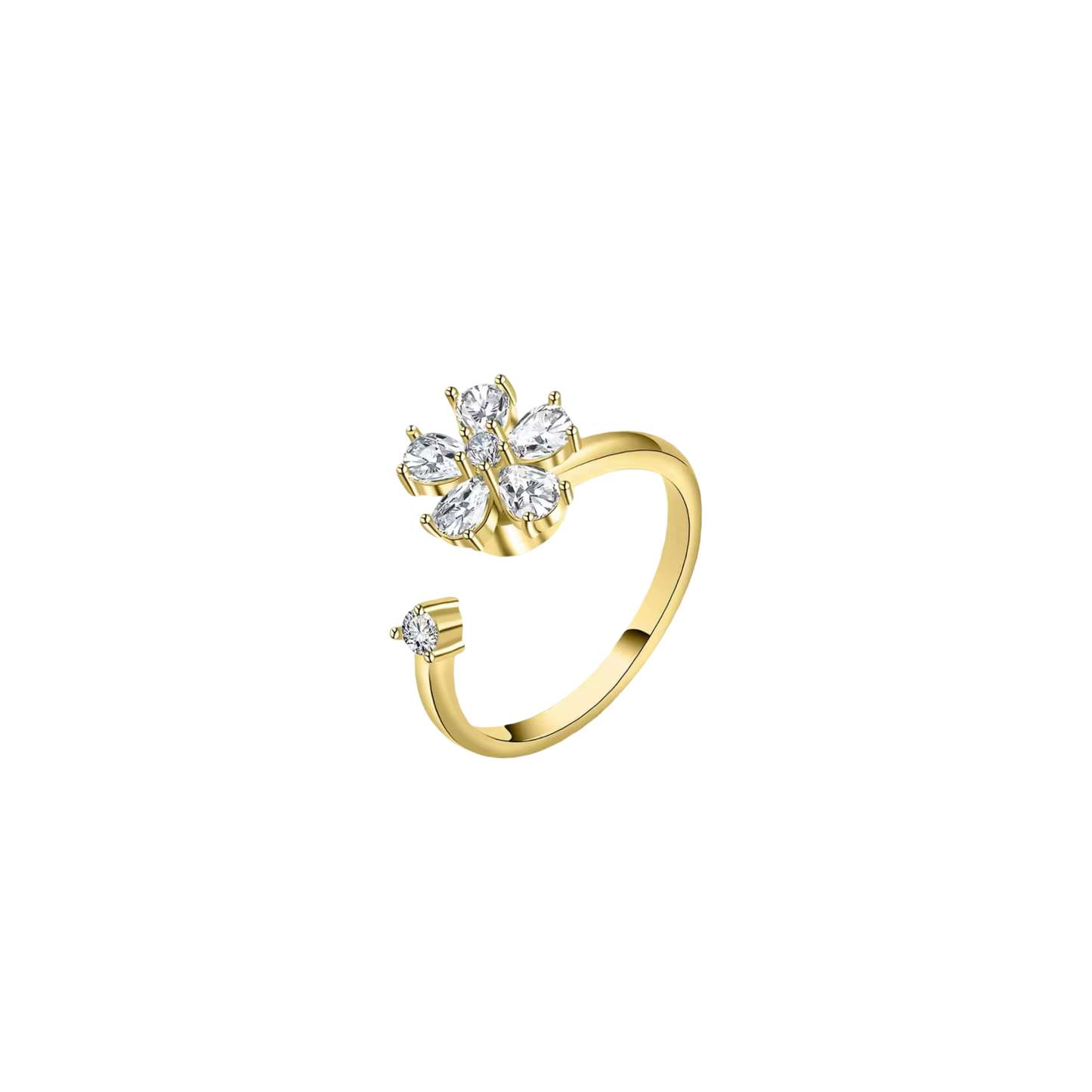 Petals flower spinning ring