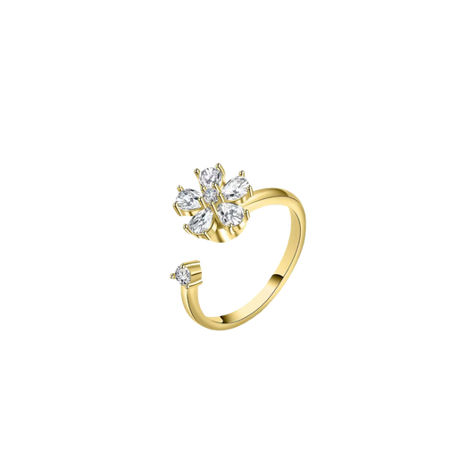 Petals flower spinning ring