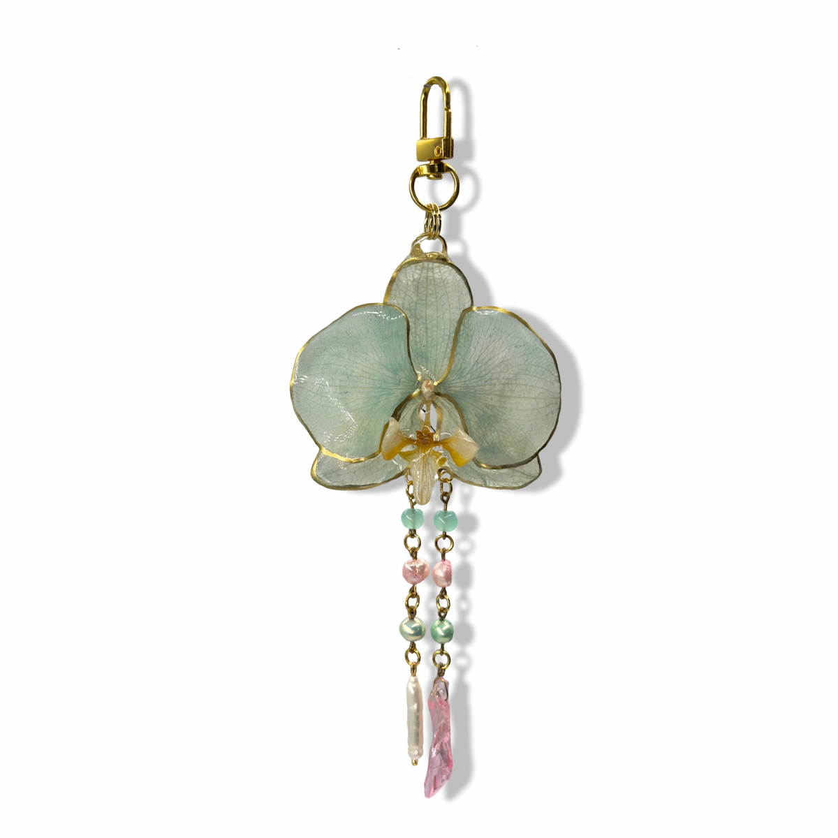 Aquaria orchid bag charm
