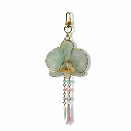 Aquaria orchid bag charm