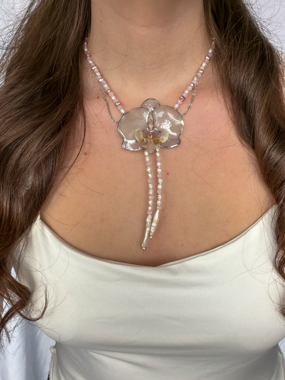 Petalina orchid necklace