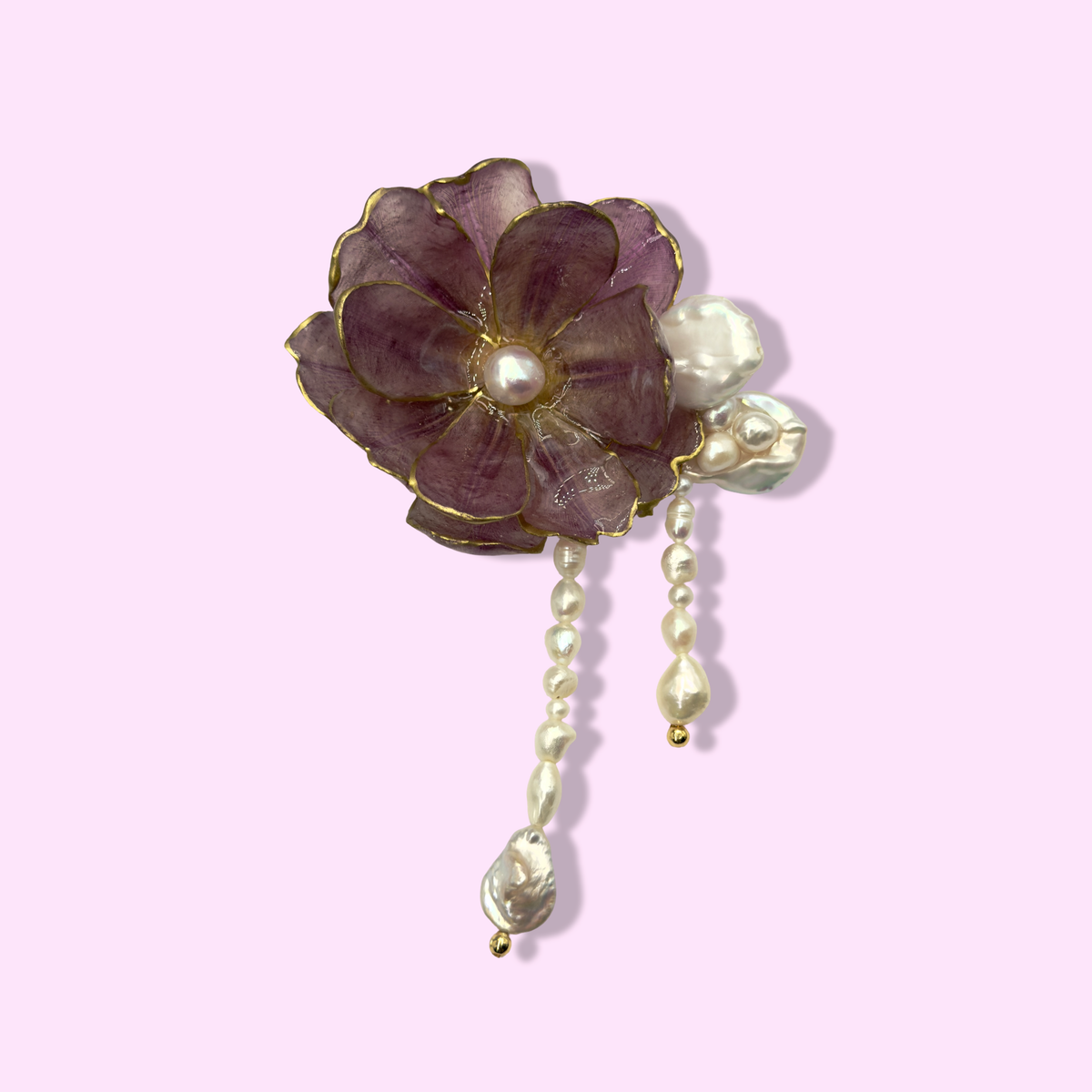 Eleanor peony hair clip