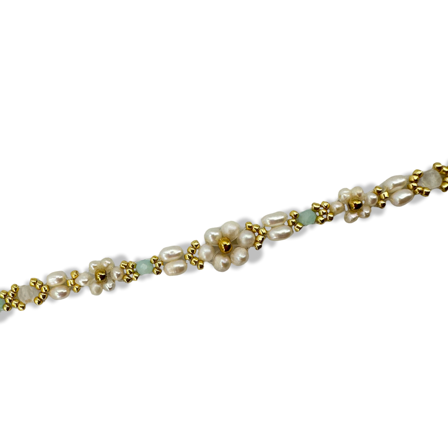 Flowery pearly dreamy bracelet