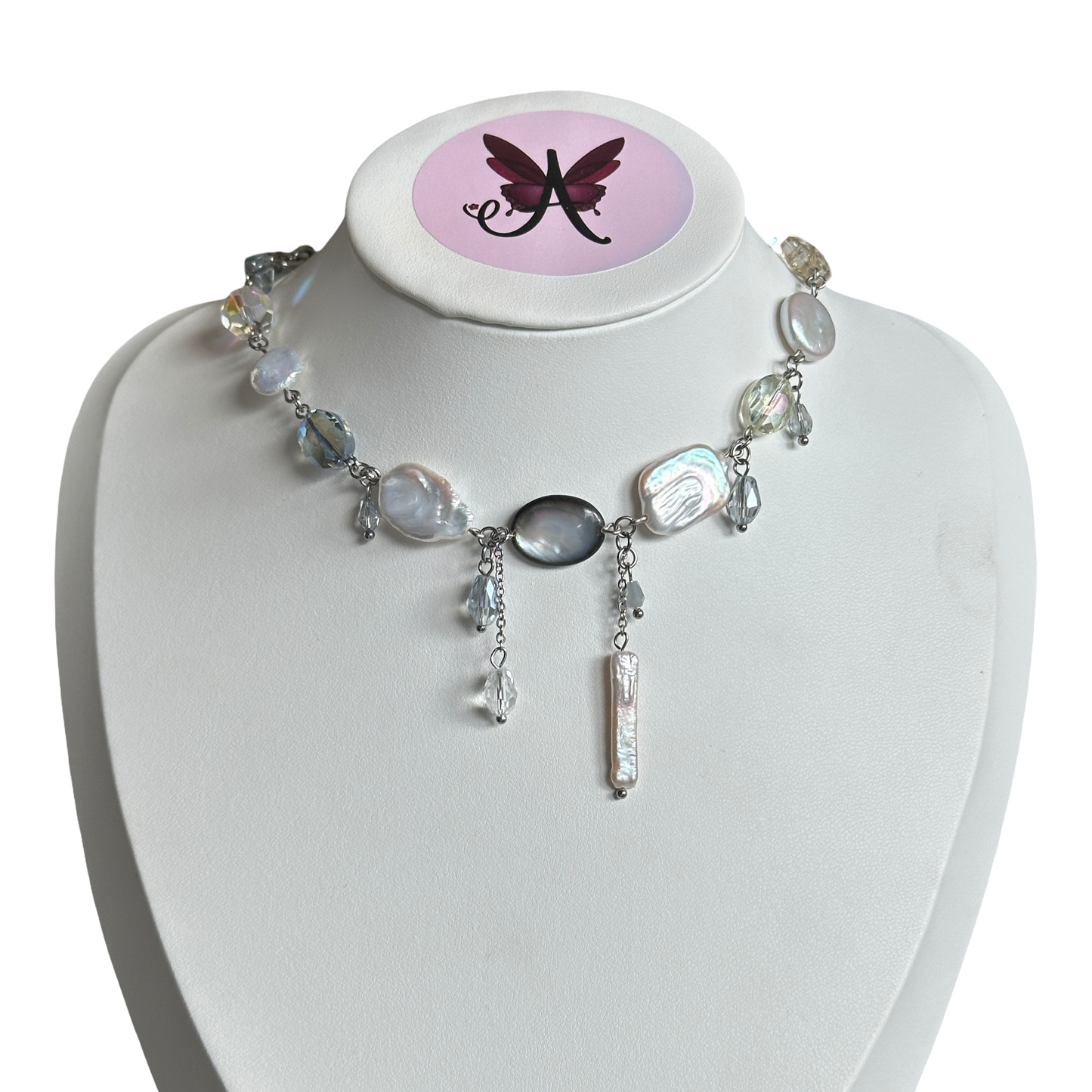 Galaxy pearl glass necklace (LIMITED EDITION)