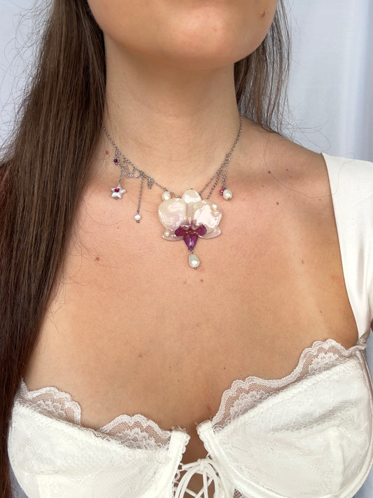 Celestial star orchid necklace