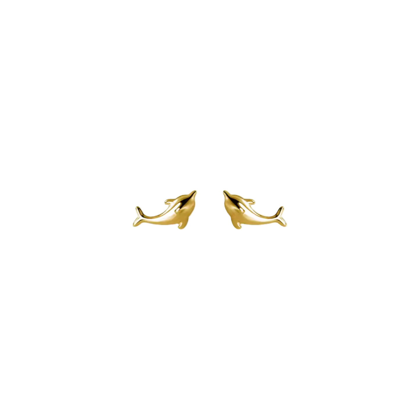 Minimalistic dolphin earrings