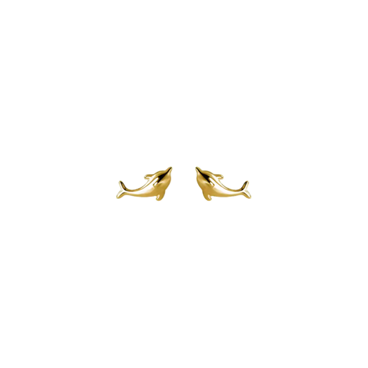 Minimalistic dolphin earrings
