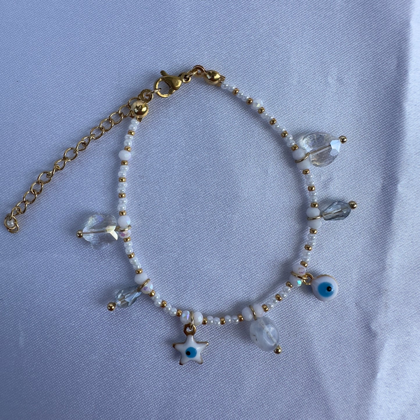 White charms summer bracelet