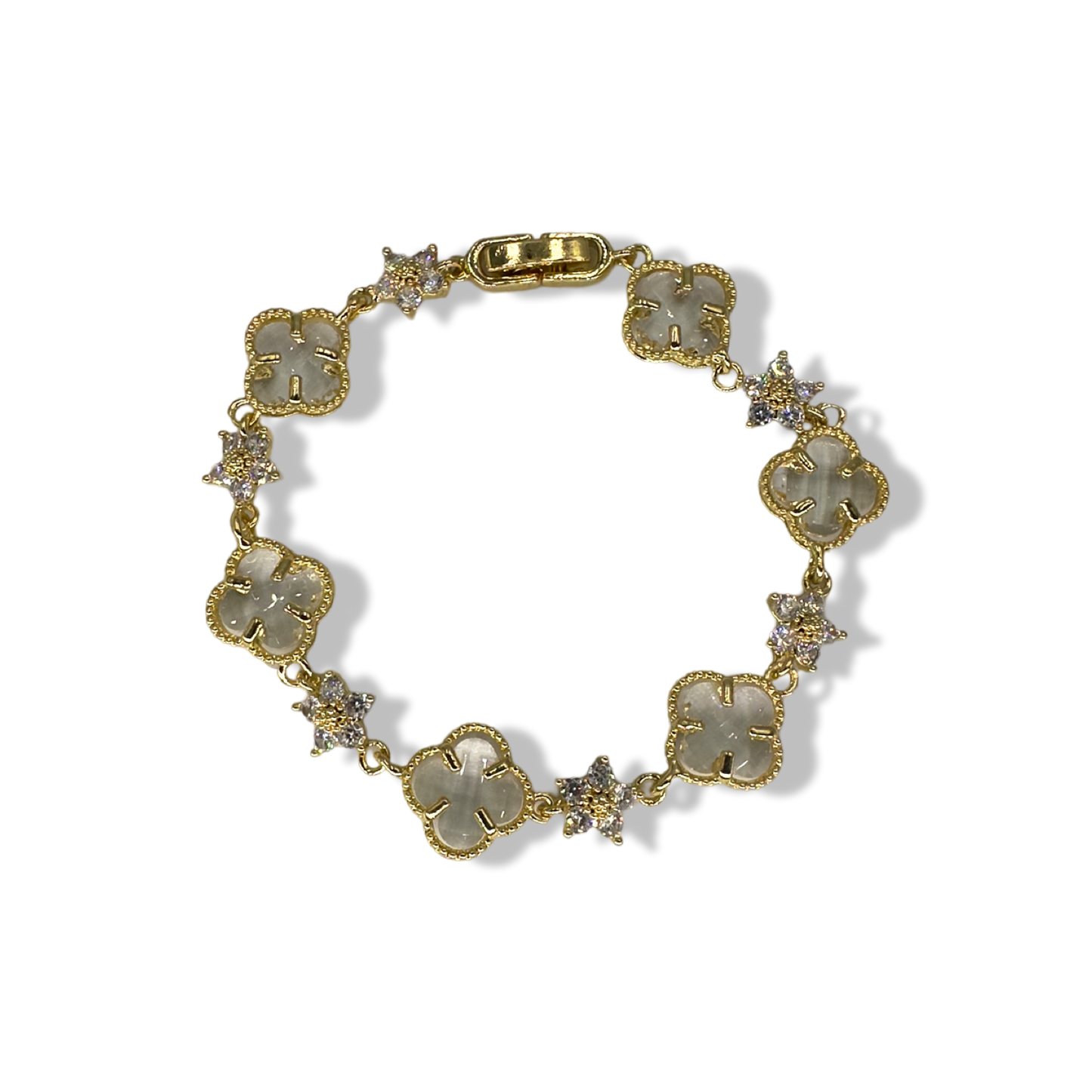 Elegant flowers gold bracelet