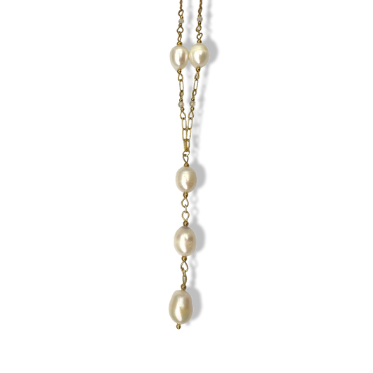 Long ricepearls necklace