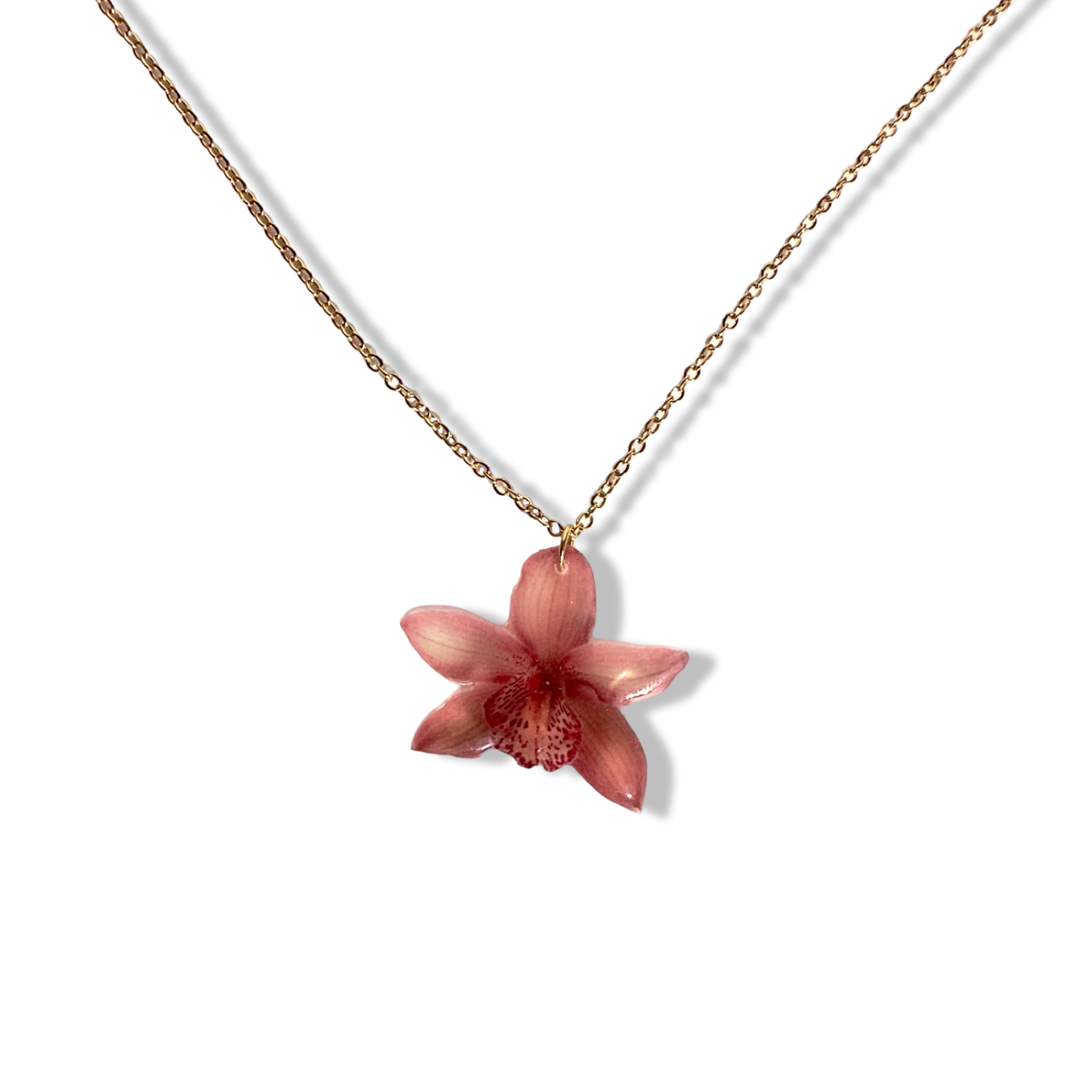 Acrylic pink cymbidium orchid