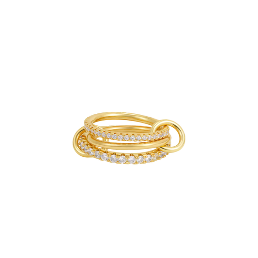 Clarisa gold stack ring