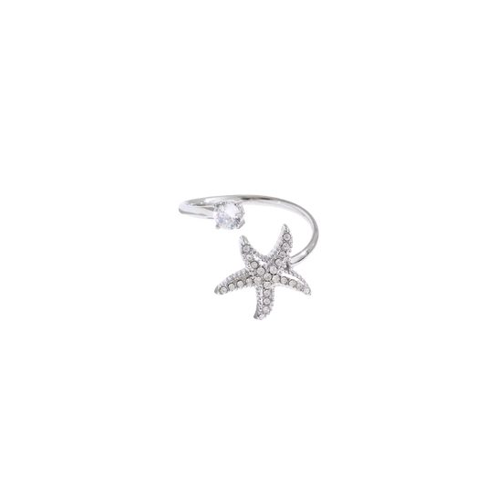 Starfish sparkly summer ring