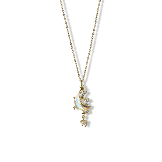 Moony sparkly necklace