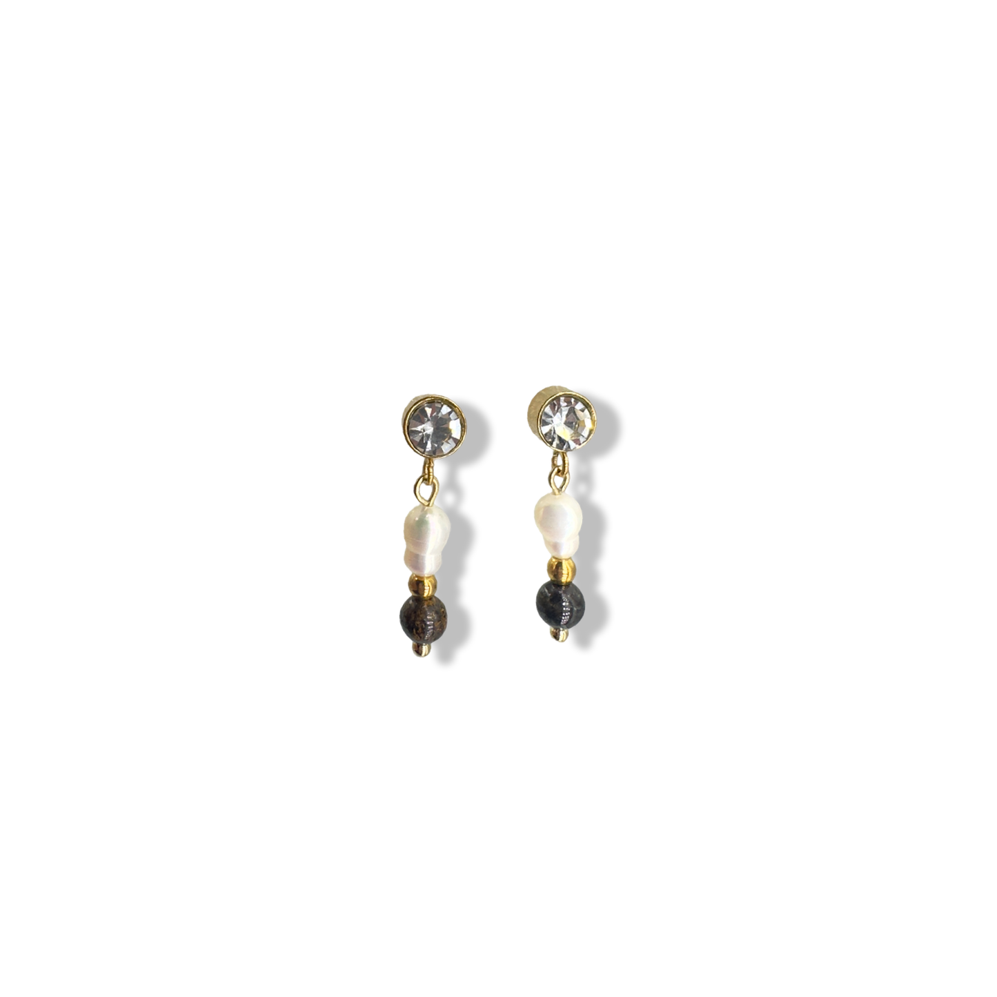 Dainty autumn tyger eye earrings